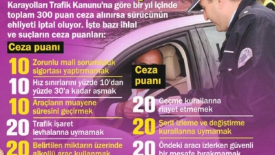 Hangi Suç Kaç Ceza Puanı, 100 Ceza Puanı Dolunca Ne Olur?
