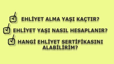 Ehliyet Alma Yaşında Son Durum. Yeni Ehliyet Sınıfları