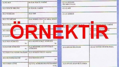 Araç Ruhsatları Artık Tek Sayfa Mı?